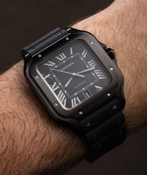 cartier tank watch black face|cartier santos black dial.